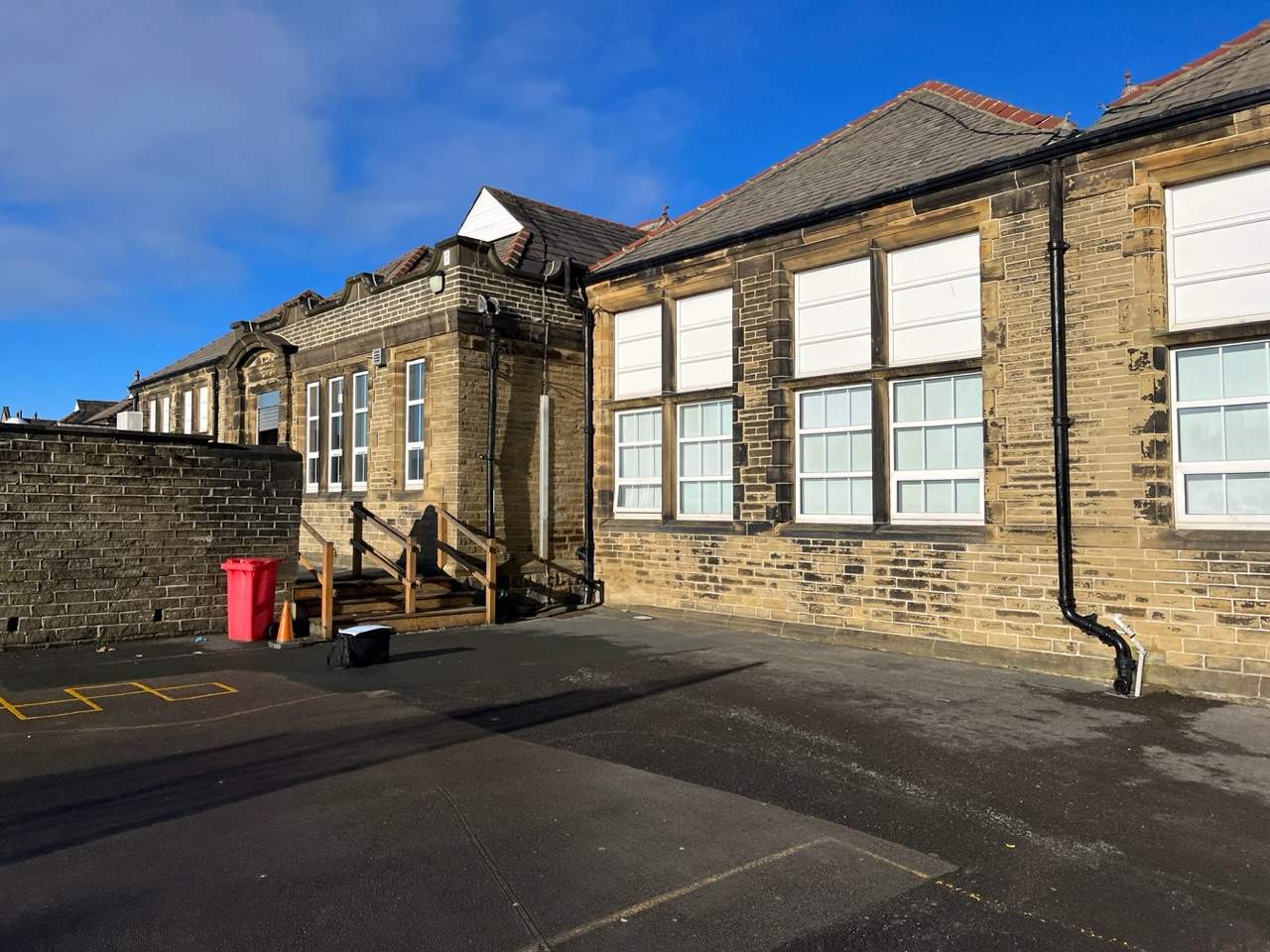 The outside of Wibsey Primary School from the playground.