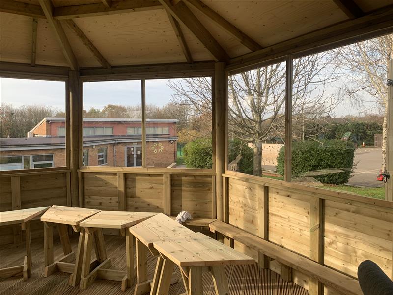 Inside the outdoor classroom