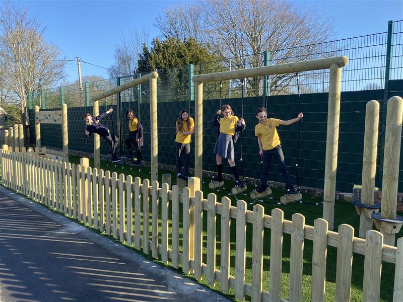 outdoor playground bow top fencing