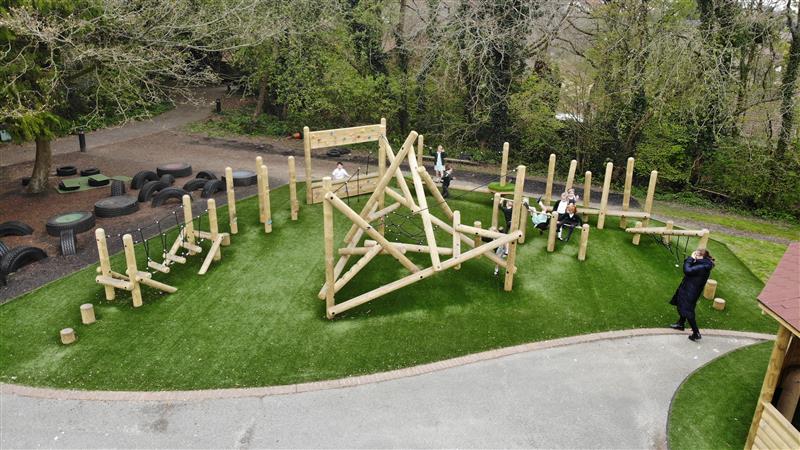Outdoor playground equipment for primary school settings