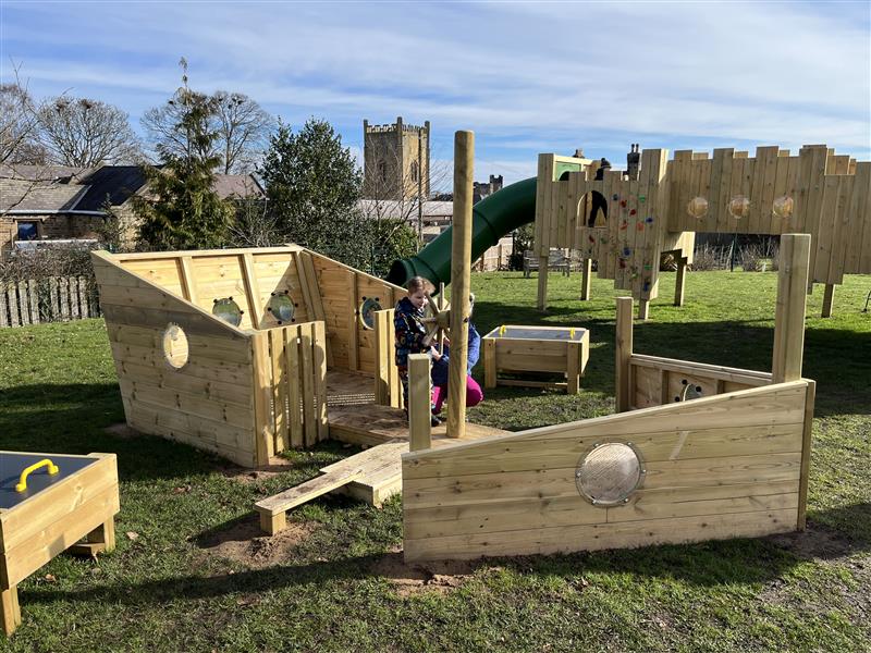 low level pirate ship for playgrounds