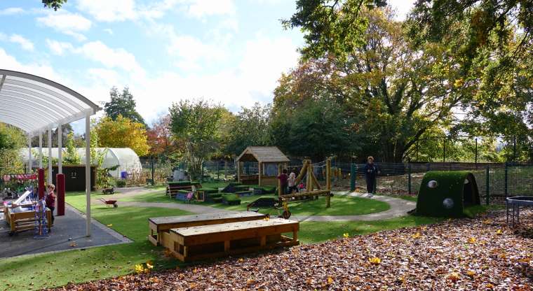 Outdoor playground development for an early years setting
