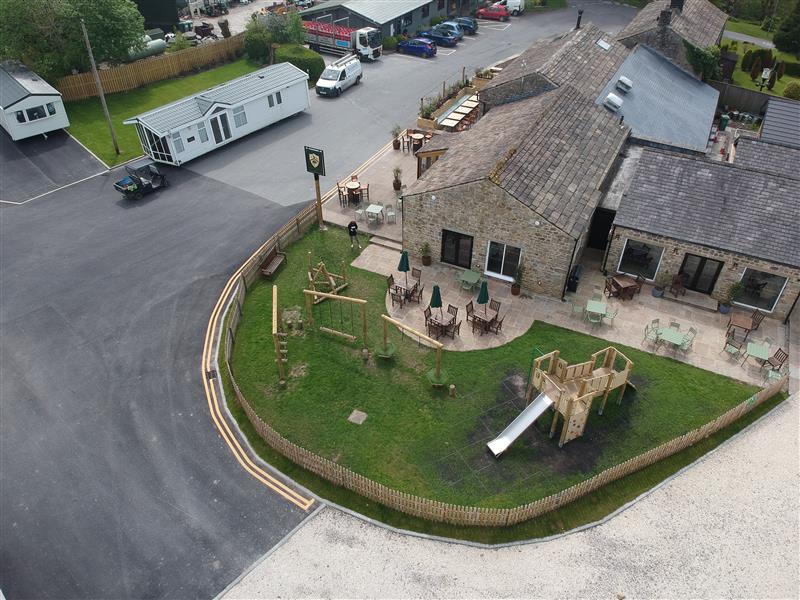 a birdseye view of the bowland fell holiday park