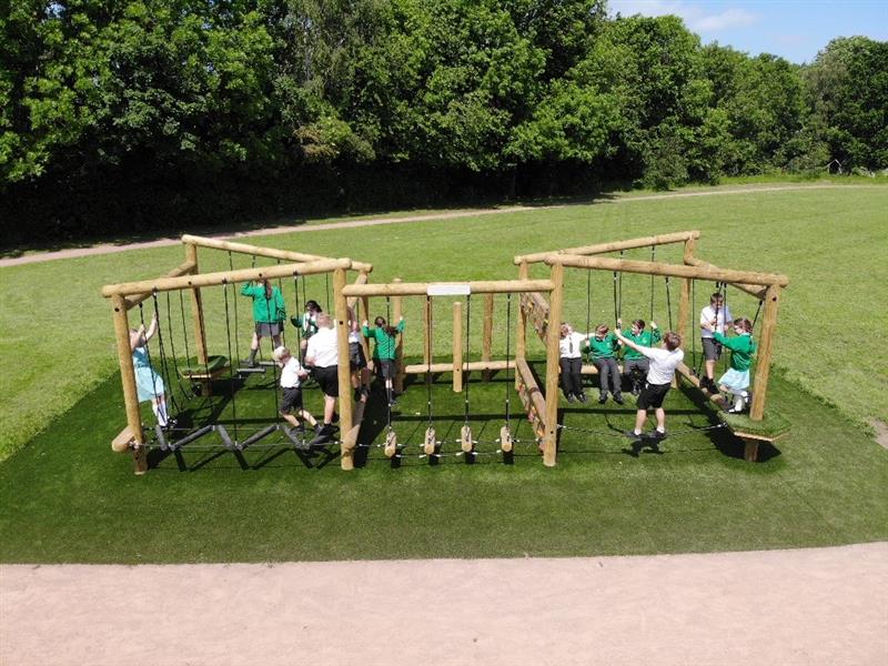 Outdoor open ended climbing frame for school playgrounds 