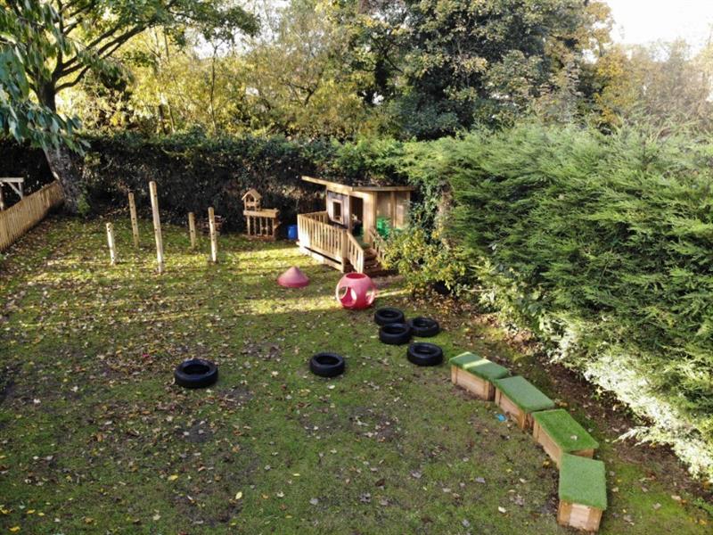 Outdoor play equipment installed into a nursery garden 