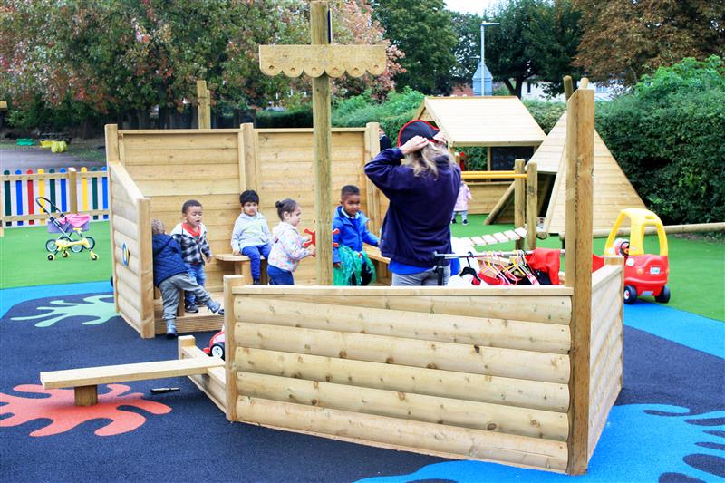 Themed playground equipment for schools