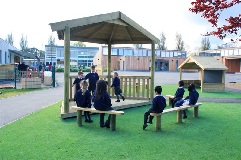 Outdoor performance stages for schools