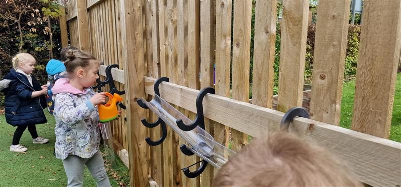 outdoor fence water wall hooks