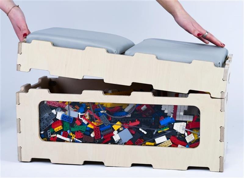 comfortable storage seating with lego in the base