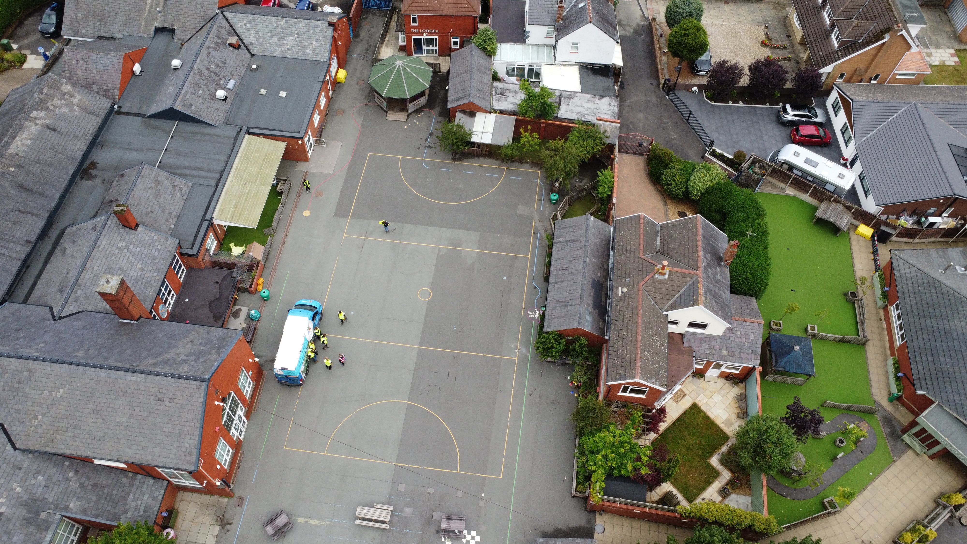 A birdseye view of the old Churchtown Playground.
