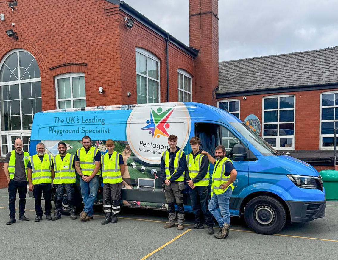 A group photo of the installers who were a part of Churchtown Primary School.