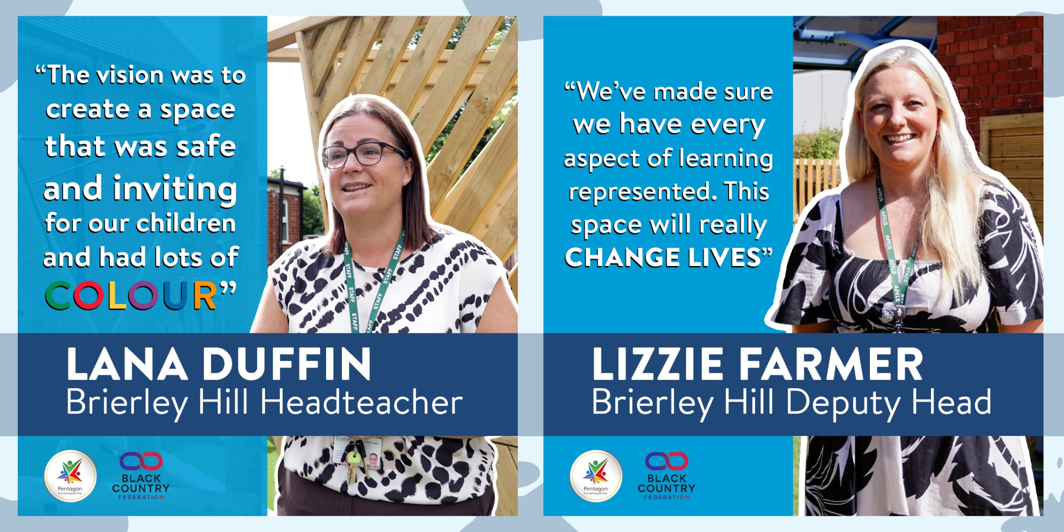 Quotes from both the Brierley Headteacher and Deputy Head regarding the new playground installation.