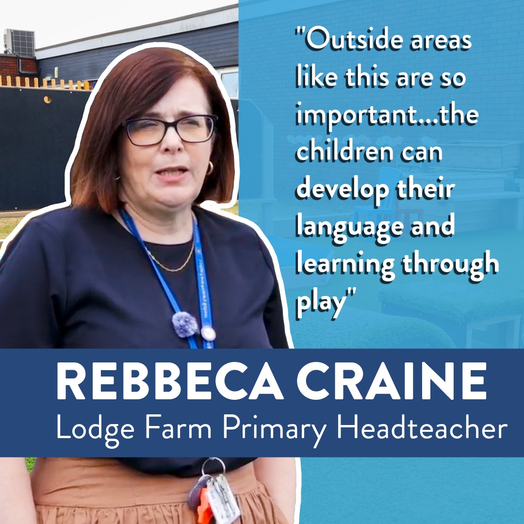 A quote said by the head teacher of Lodge Farm Primary.